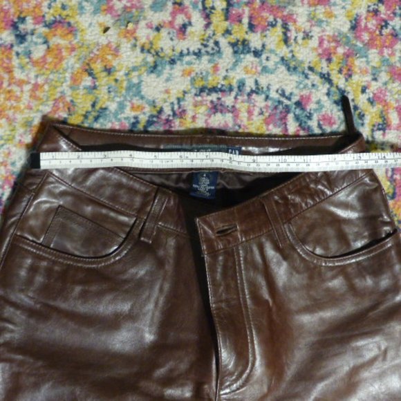 GAP brown leather pants Size 4 - Picture 7 of 8